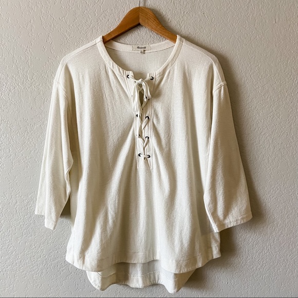 Madewell Libra Lace Up Tee - Picture 3 of 7